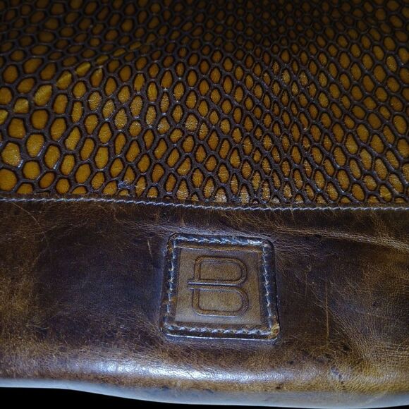 Brave 1992 Leather Envelope Clutch Fold OVER Style Leather TASSEL - Picture 4 of 8